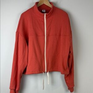 Smash + Tess Coral Zip-up Top Size 2XL
